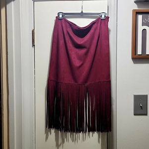 Fringed skirt